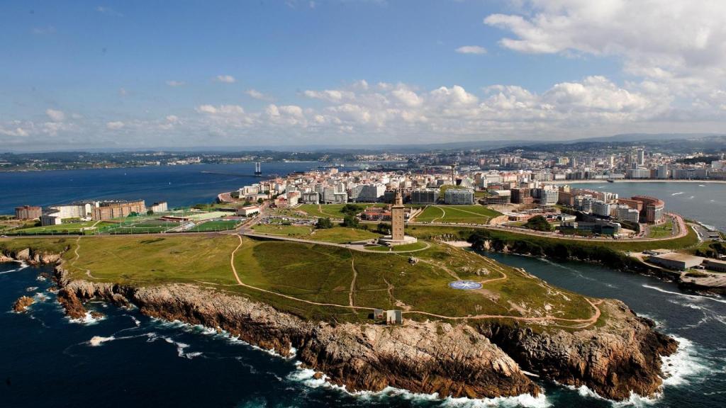 Imagen aérea de A Coruña.