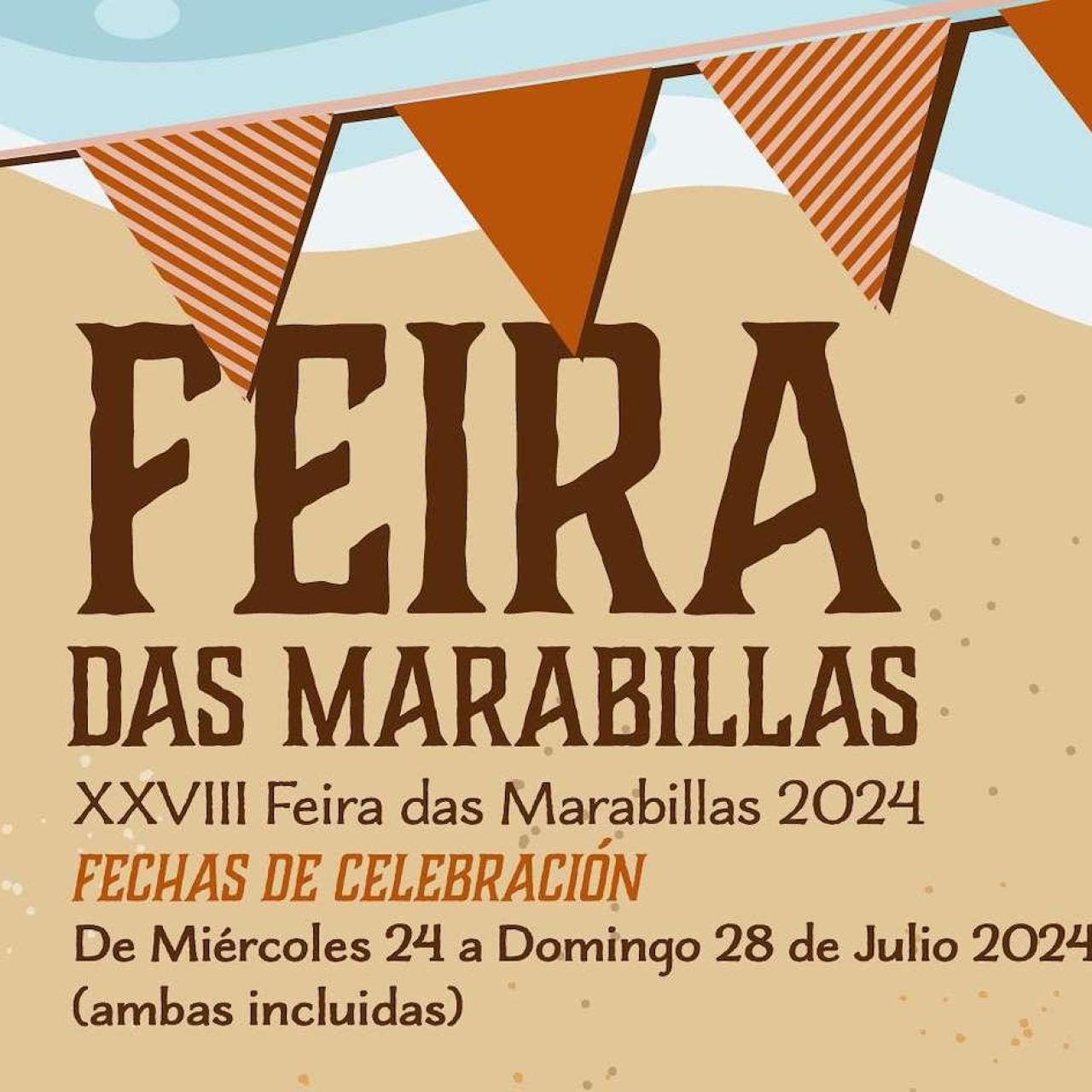 Cartel provisional de la feria de las maravillas de A Coruña