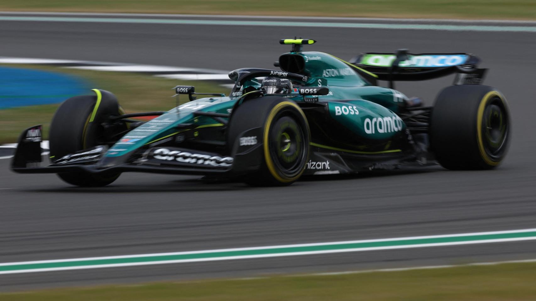 Fernando Alonso durante el GP de Gran Bretaña