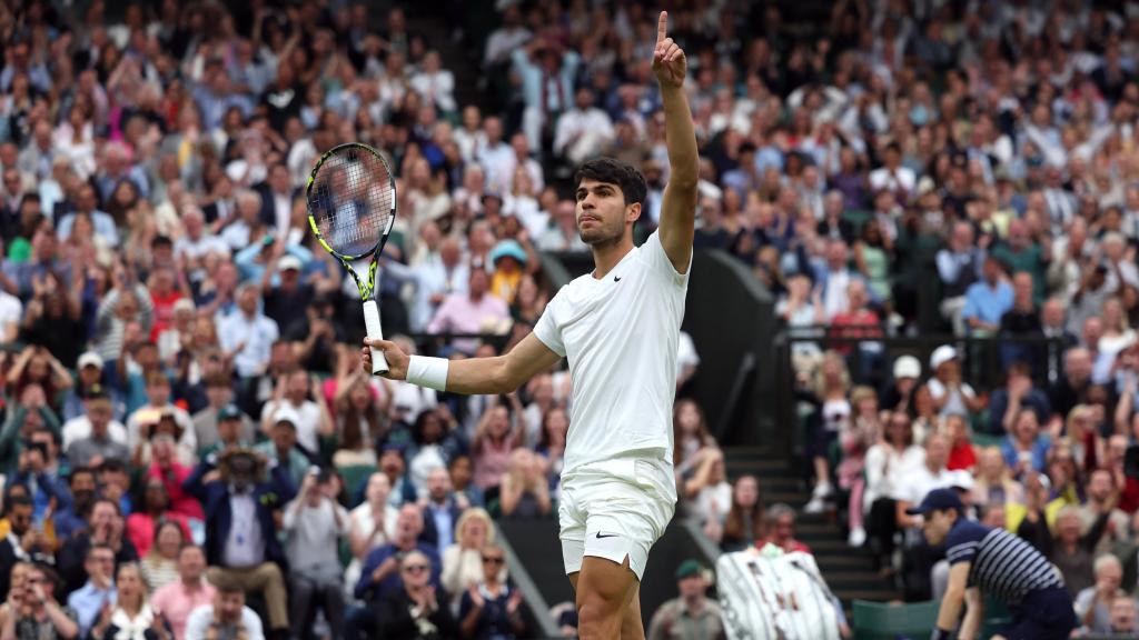 Alcaraz durante el partido ante Humbert.