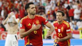 Mikel Merino celebra su gol anotado ante Alemania. Foto: El Español.