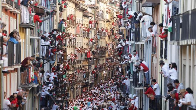 Primer encierro de San Fermín, el domingo 7 de julio de 2024.