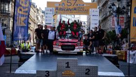 Podio de ganadores del 57º Rallye Rías Baixas.