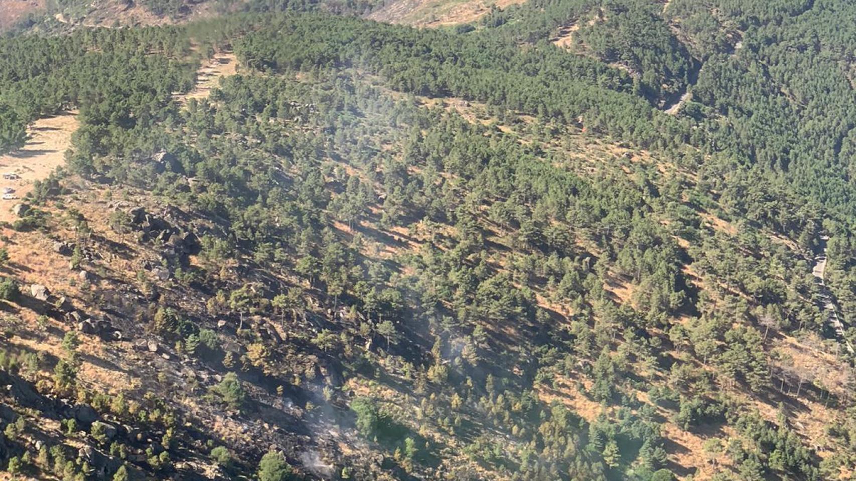 Imagen del incendio forestal de San Esteban del Valle, en Ávila