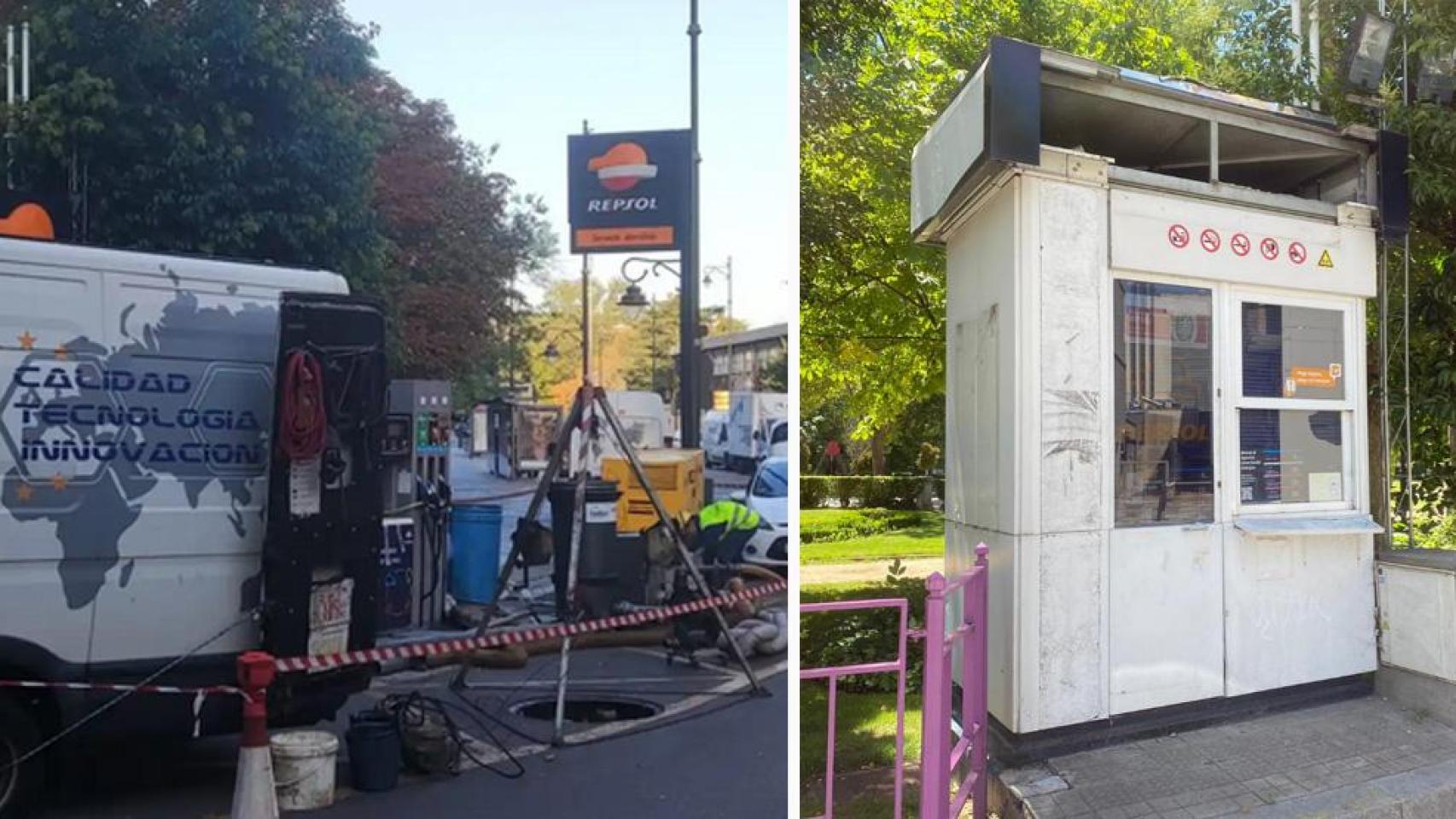 La estación de Poniente aún conserva su caseta de Repsol