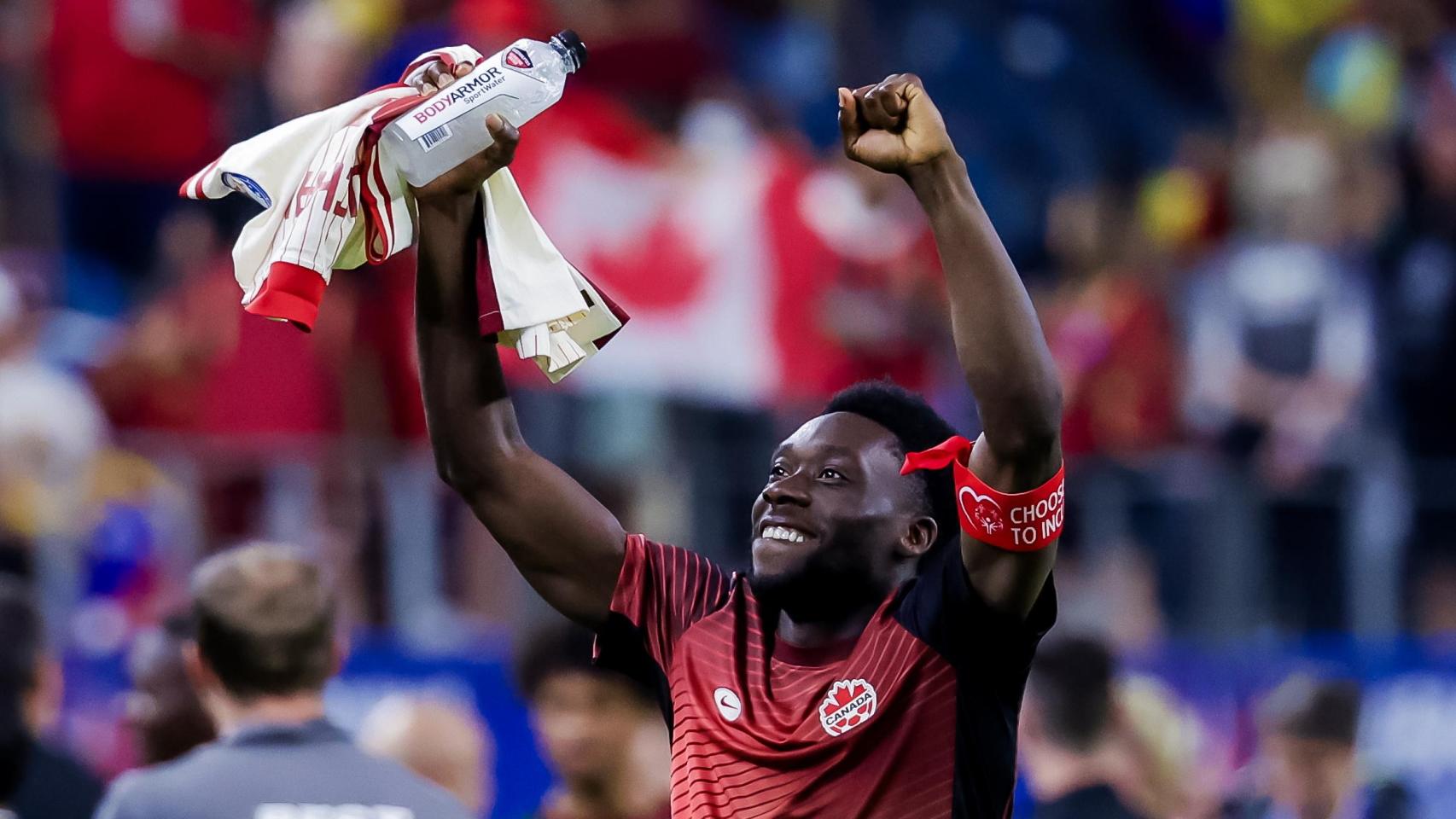 Alphonso Davies, con Canadá en la Copa América