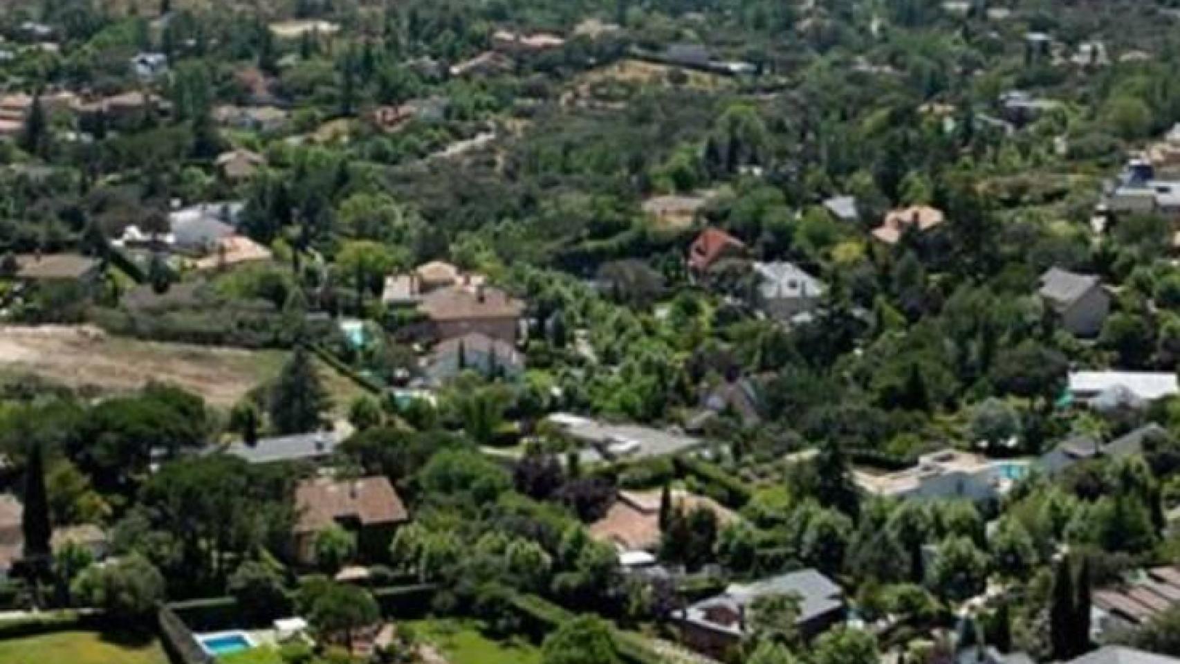 Imagen aérea de la zona donde más ha subido la vivienda en Madrid.