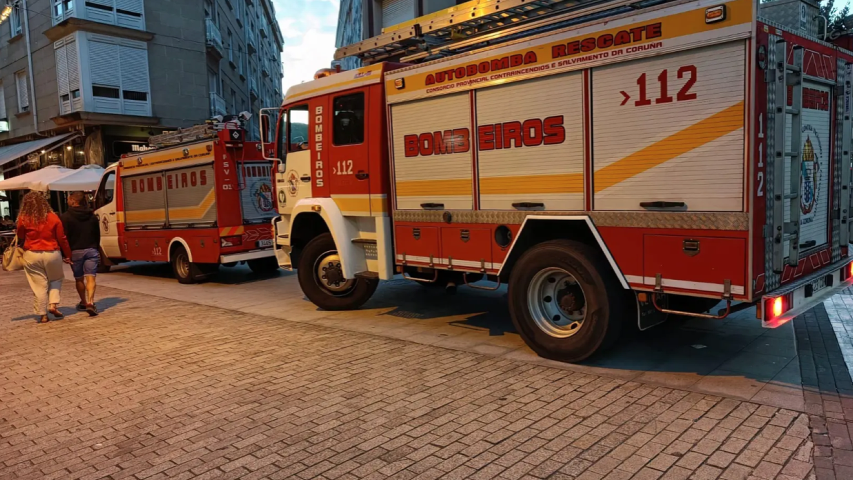 Imagen de archivo de los bomberos de Boiro.