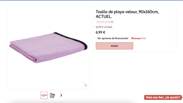 Toalla de secado rápido de Alcampo: ¡La más vendida a solo 6,99 €! 1 Moncloa Un éxito de ventas en Alcampo