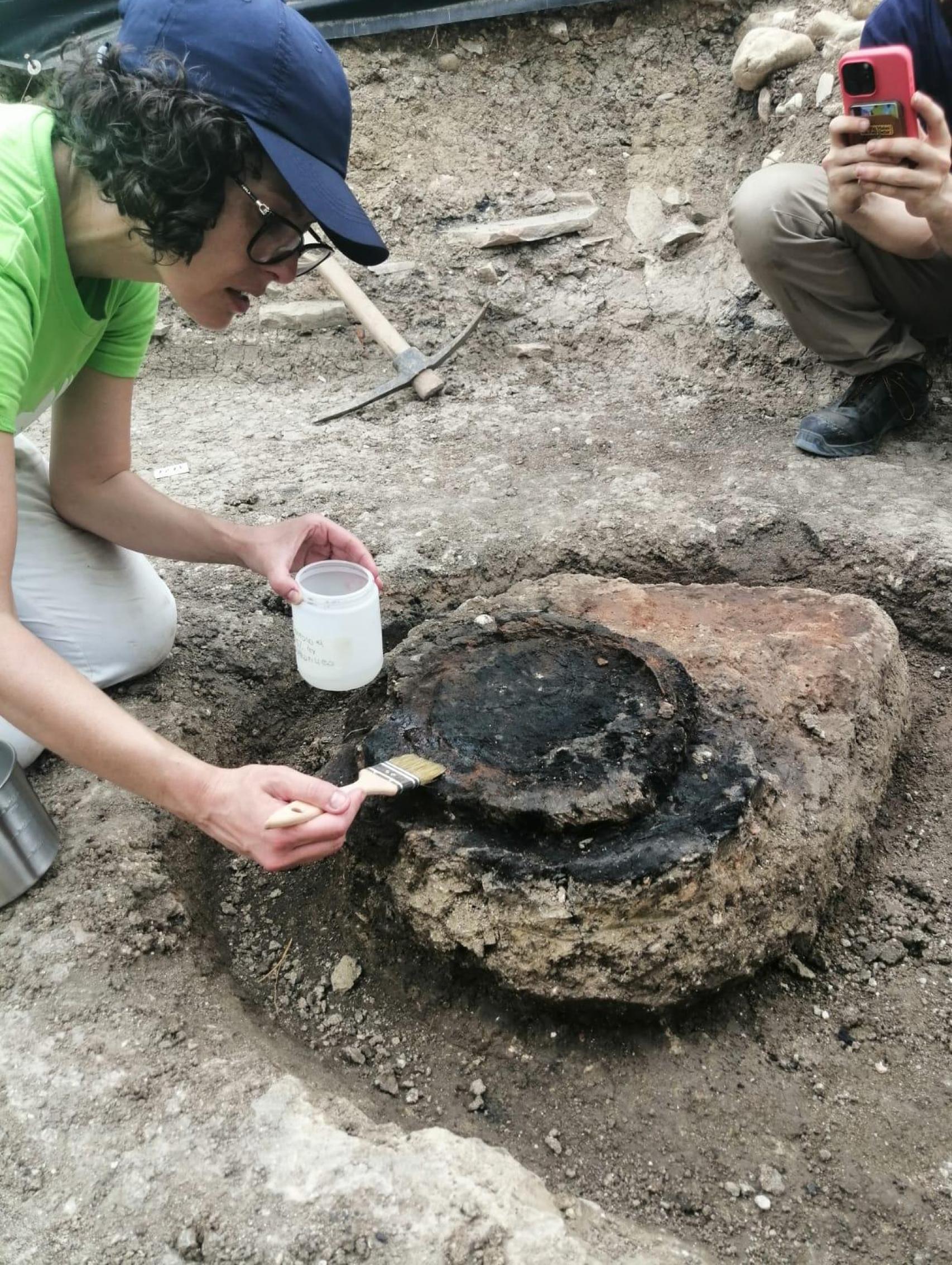 Trabajos de excavación y conservación en el yacimiento.