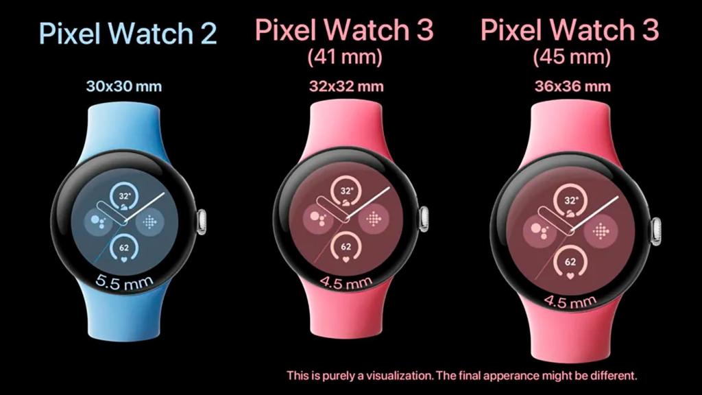 Imagen que no corresponde al Pixel Watch 3, pero que muestra las mejoras de ambos modelos