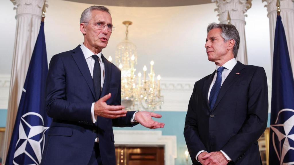 El secretario general de la OTAN, Jens Stoltenberg, se reúne con Antony Blinken, este martes en Washington.