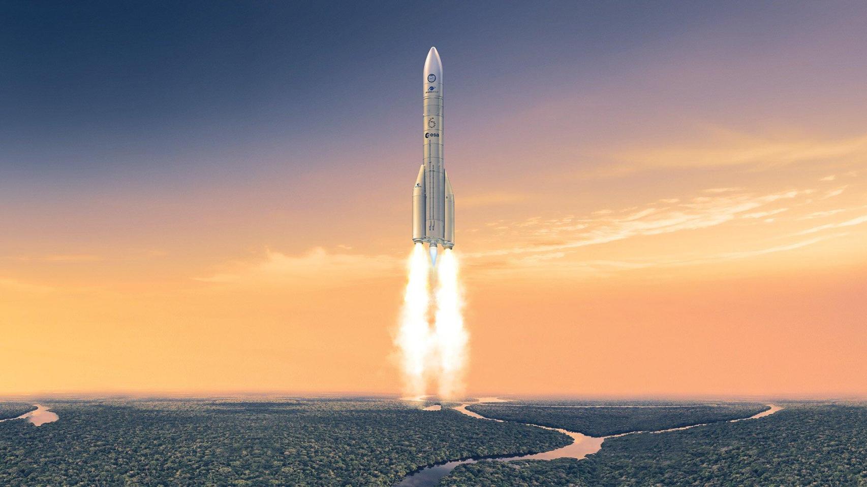 Ilustración del lanzamiento de Ariane 6