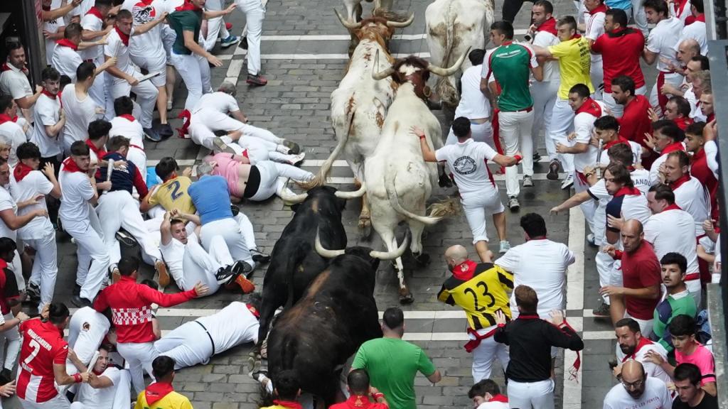 Tercer encierro de San Fermín 2024.