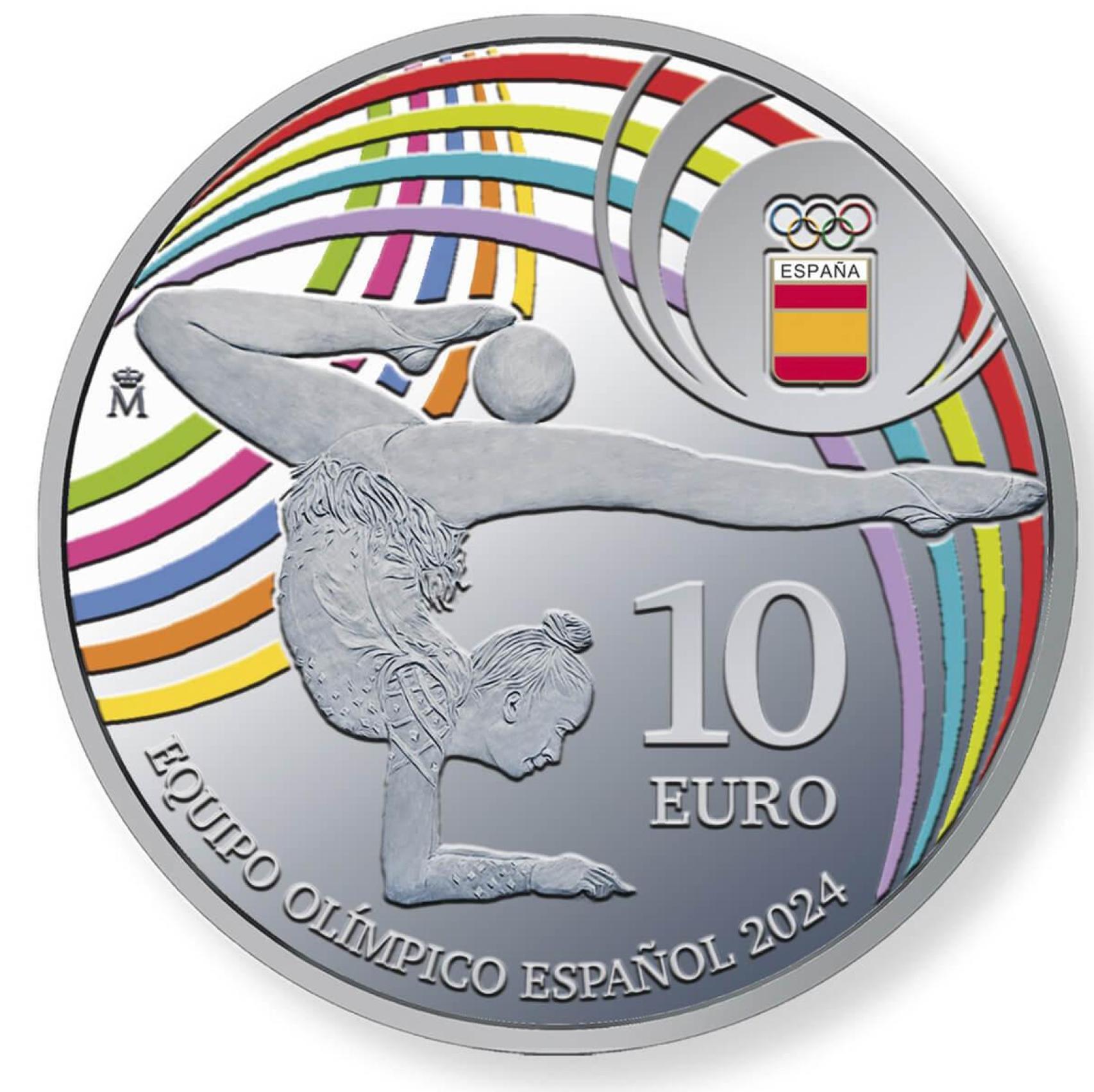 Moneda del equipo olímpico español.