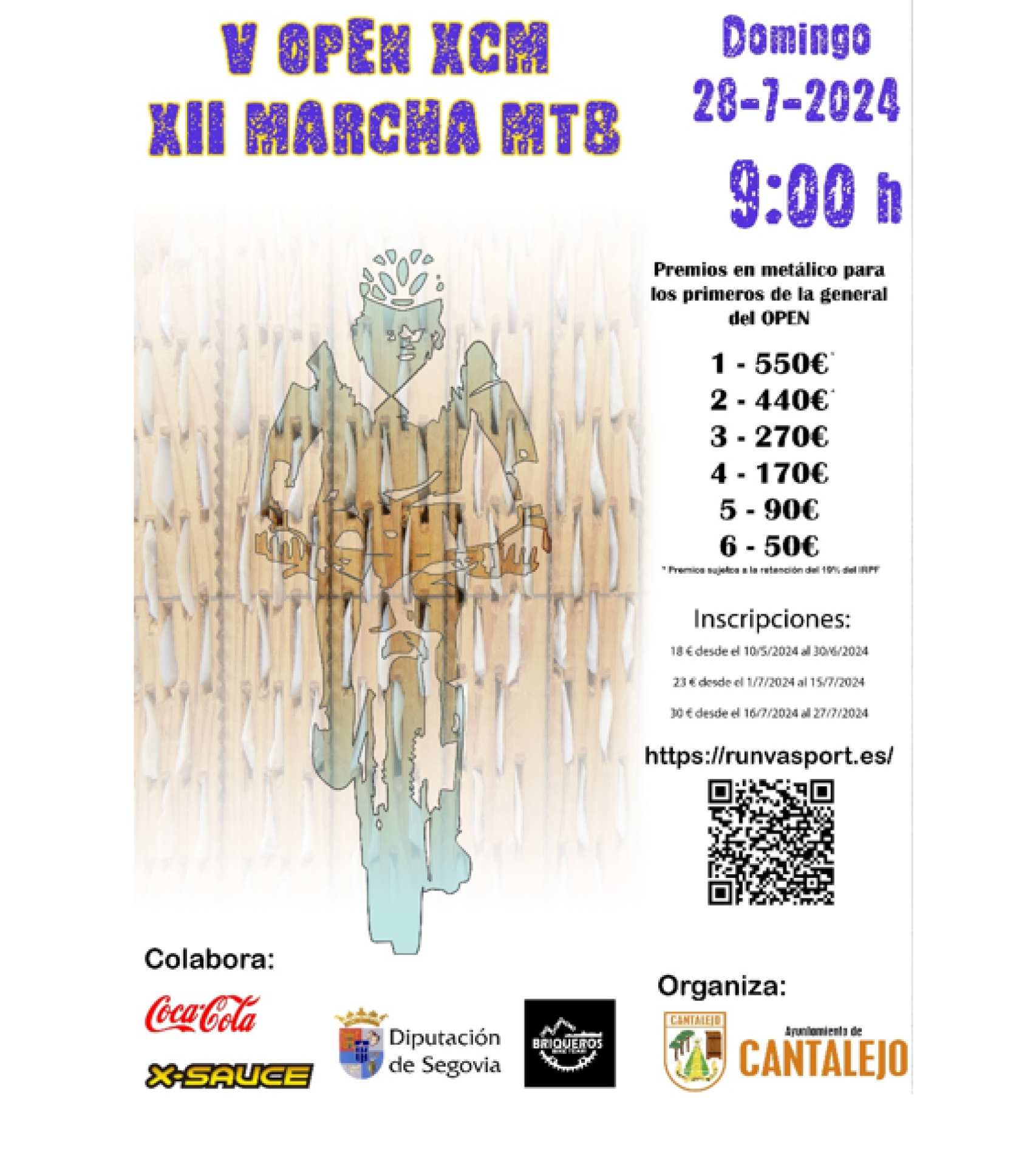 Cartel de las pruebas ciclistas en Cantalejo