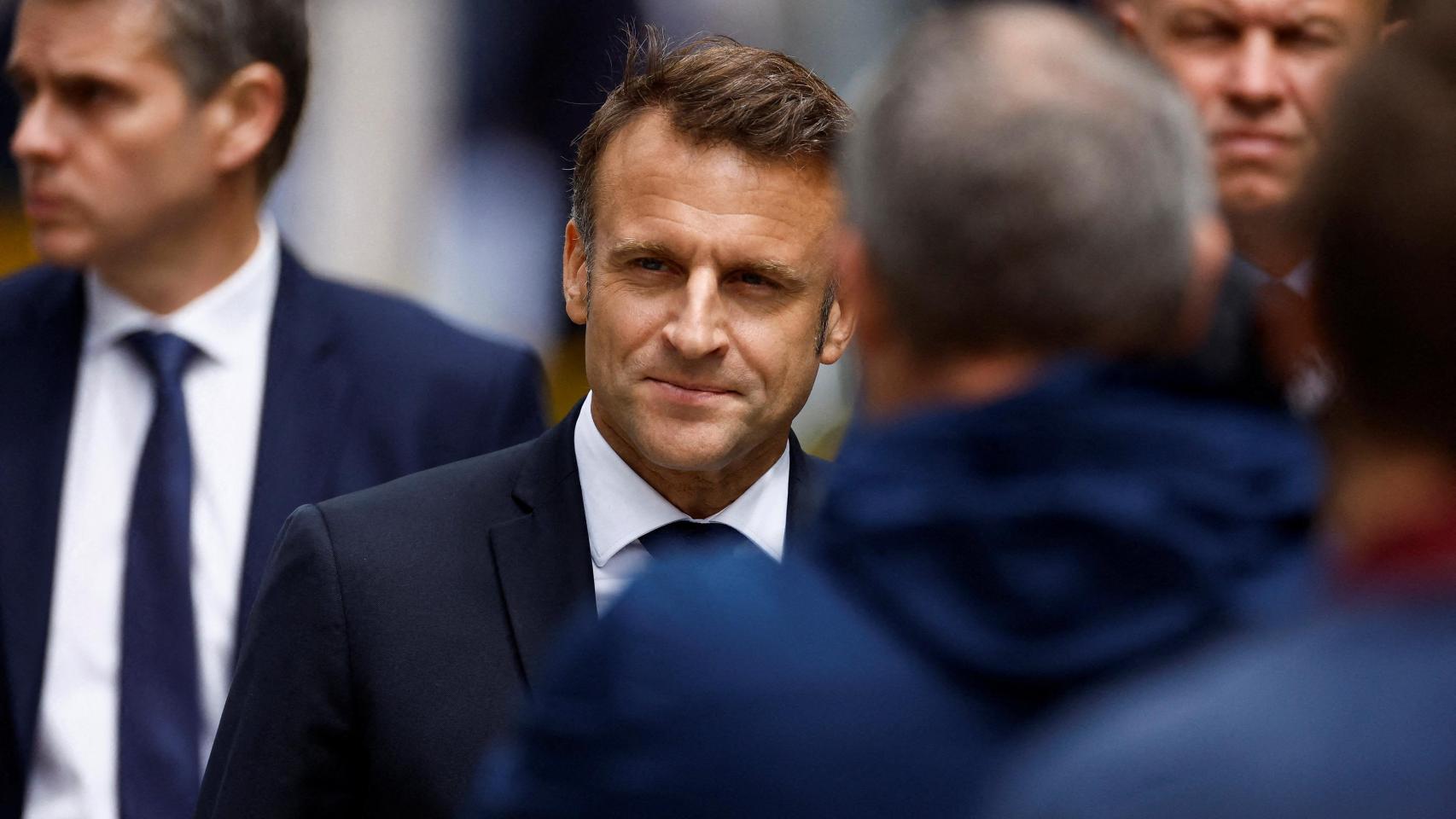 El presidente francés, Macron, en la segunda vuelta de las elecciones legislativas anticipadas de 2024.