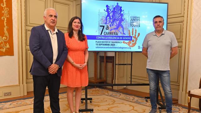 Presentación de la carrera contra la violencia de género en el Ayuntamiento de Salamanca