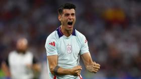 Morata celebra el pase de España a la final de la Eurocopa