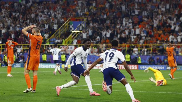 Watkins celebra el gol de la victoria para Inglaterra ante Países Bajos.