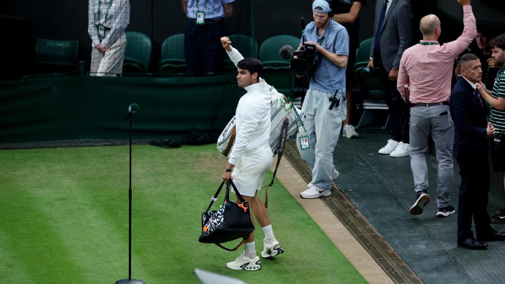Carlos Alcaraz, tras su victoria contra Tommy Paul en Wimbledon