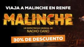 Imagen promocional de Renfe y el musical 'Malinche' de Nacho Cano.