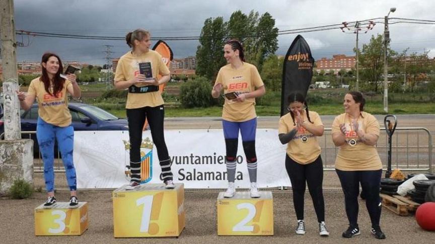 Patricia Martín en el podio de la LNF