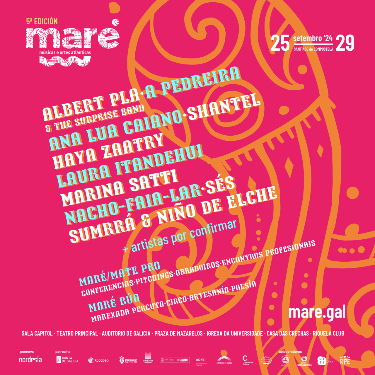 Primeros confirmados del Festival Maré, en Santiago.