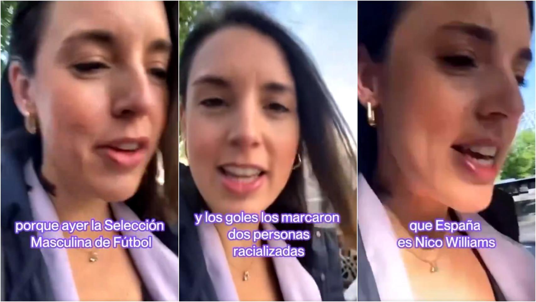 Irene Montero en sus redes sociales