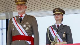 El rey Felipe VI y la princesa Leonor en un acto en Lleida.