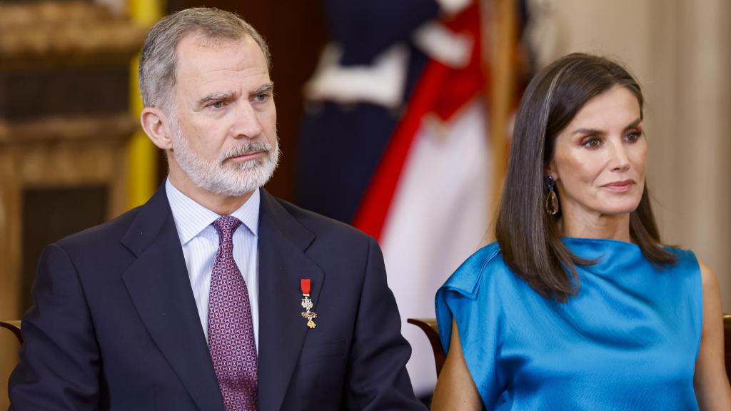 Felipe VI y Letizia en un acto en Madrid por los 10 años del Rey en el trono.