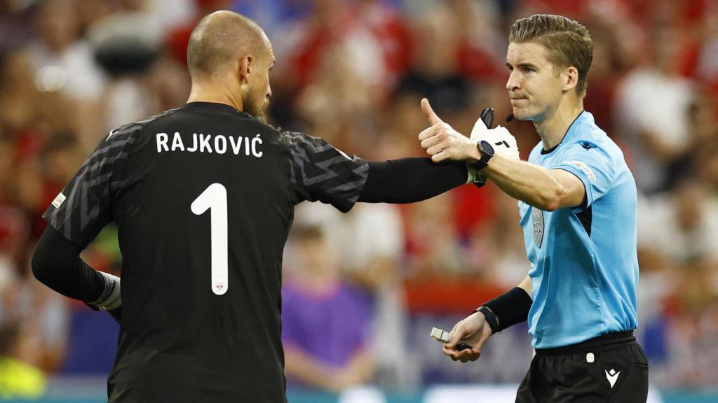 François Letexier, durante un partido de la Eurocopa 2024