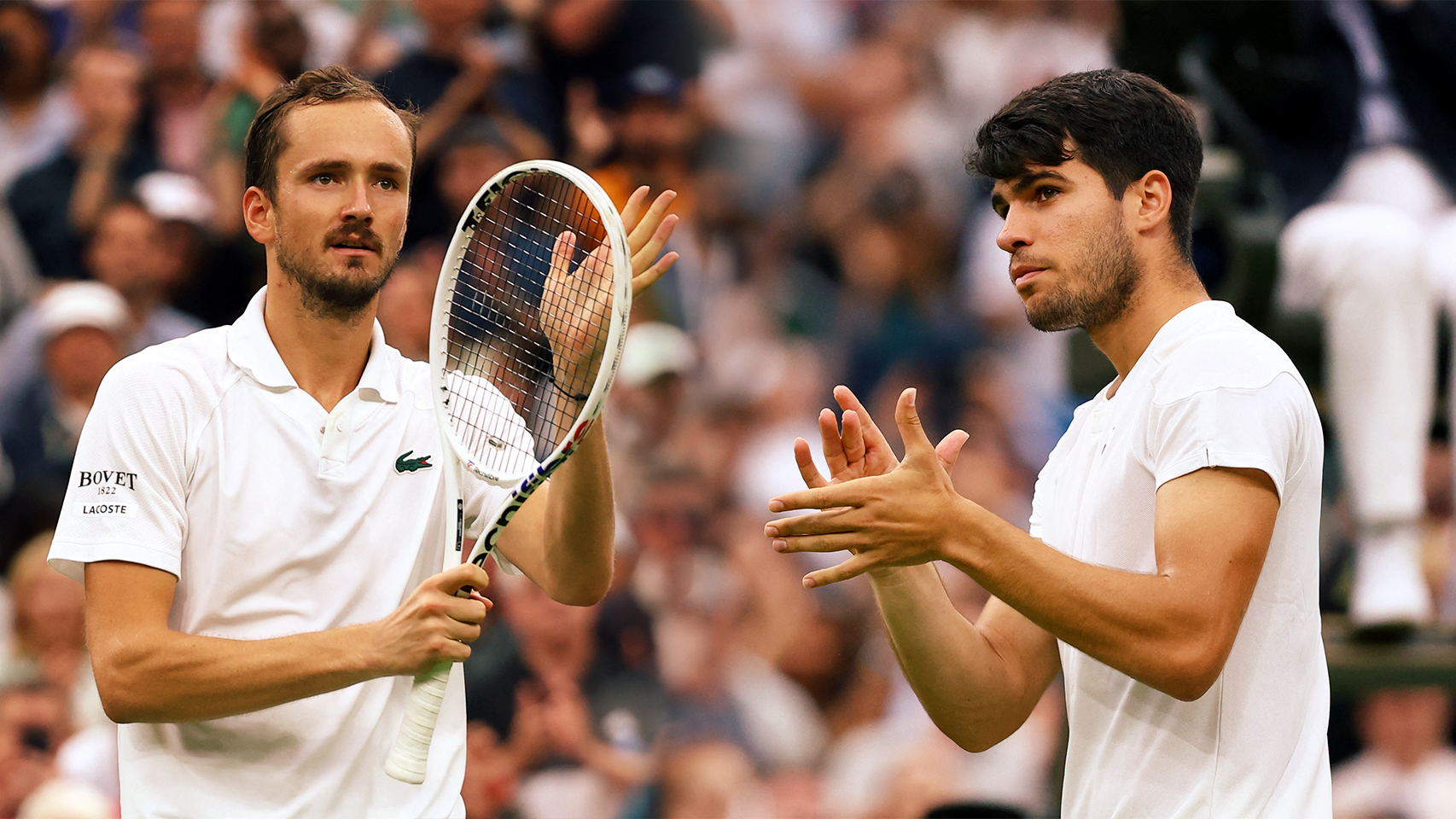 Daniil Medvédev y Carlos Alcaraz, semifinalistas de Wimbledon