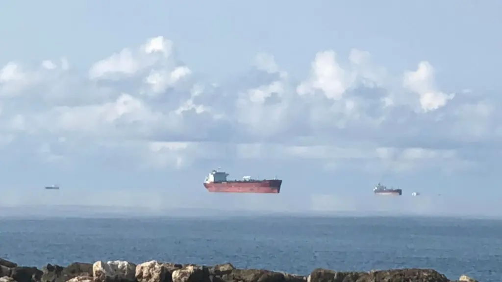 Fata morgana en la costa española.