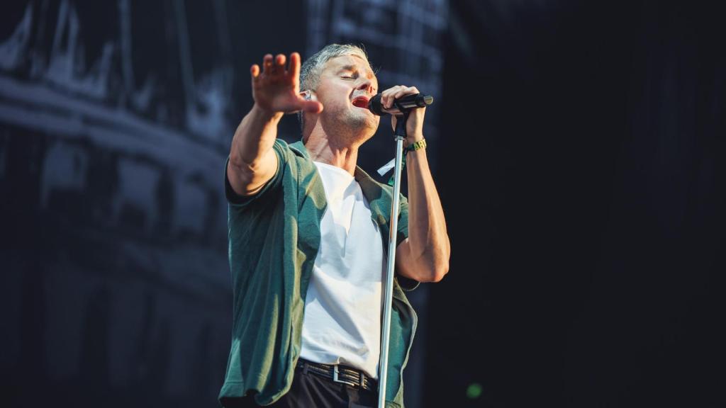 Tom Chaplin, cantante de Keane, durante su concierto en Mad Cool este jueves. Foto: Mad Cool