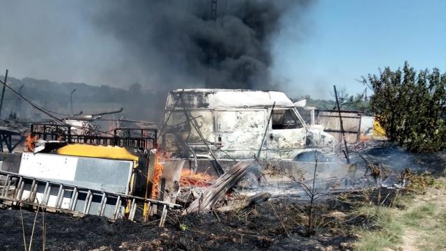 Incendio forestal de El Casar de Escalona (Toledo). Foto. CPEIS Toledo.