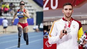 Los deportistas paralímpicos Sara Andrés y Sergio Rodríguez.