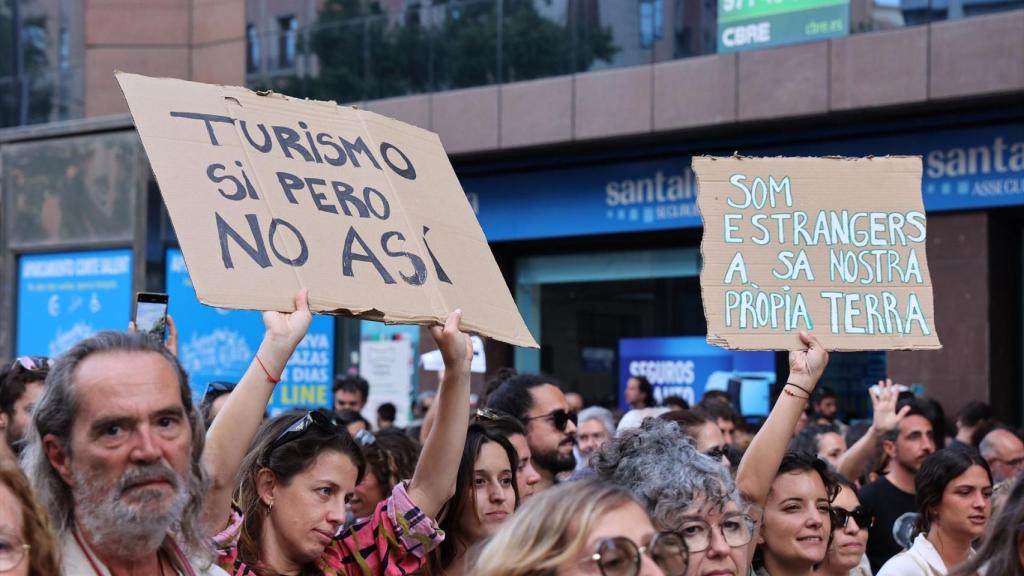 Manifestación contra el turismo en Barcelona.