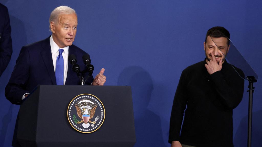 El presidente de EEUU, Joe Biden, junto a su homólogo ucraniano, Volodimir Zelenski.