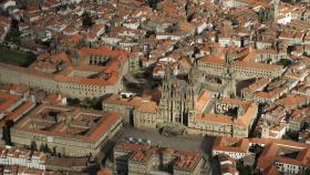 Imagen aérea de Santiago de Compostela.