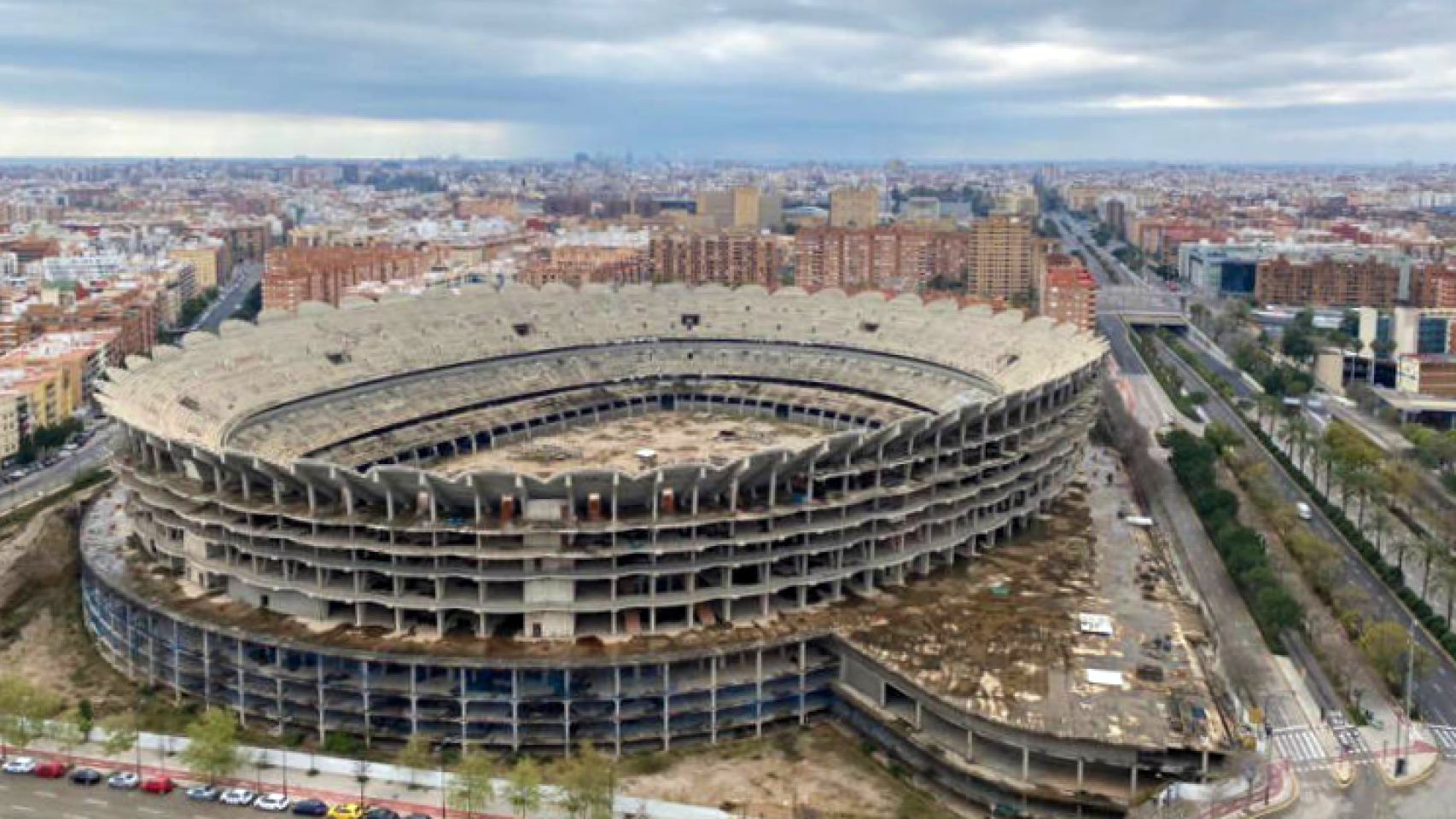 Vista del Nou Mestalla. EE