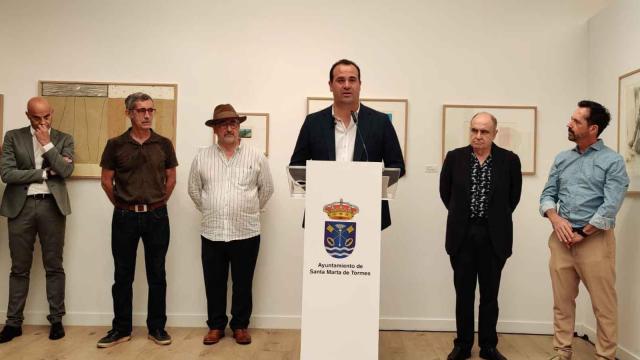 El alcalde de Santa Marta de Tormes, David Mingo, en la inauguración de la ampliación del Museo del Grabado