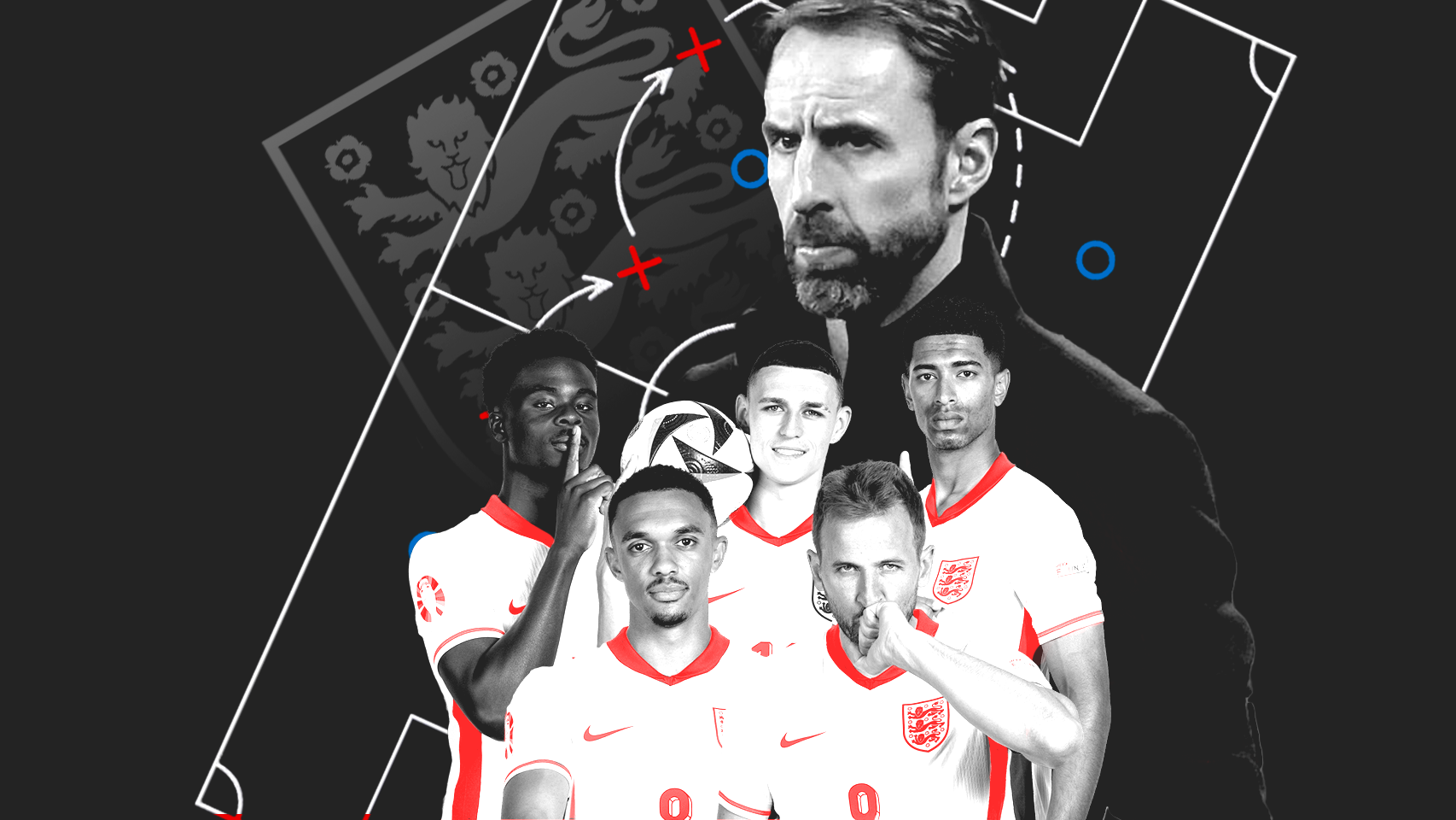 La selección inglesa, rival de España en la final de la Eurocopa