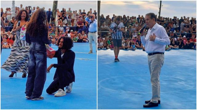 Pedida de mano en el festival Vikul de Vigo.