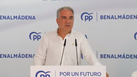 El vicesecretario de Coordinación Autonómica del PP, Elías Bendido, este domingo en Benalmádena (Málaga).