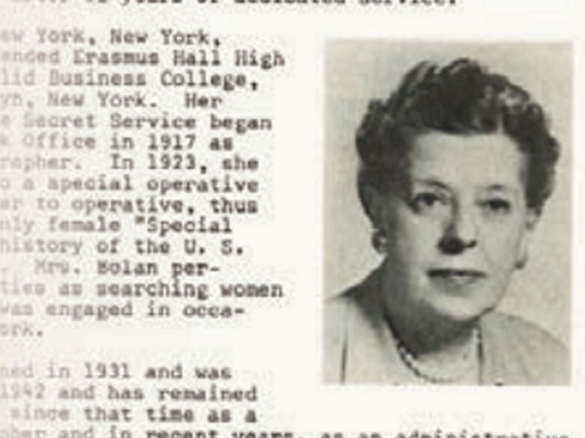 Florence Bolan, primera mujer del Servicio Secreto