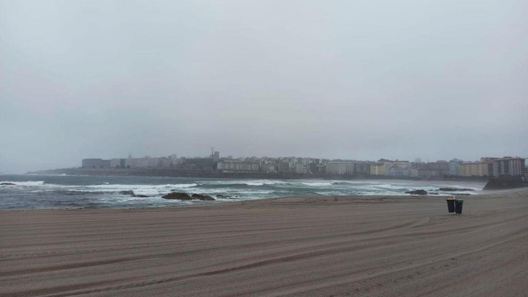 A Coruña en un día de lluvia