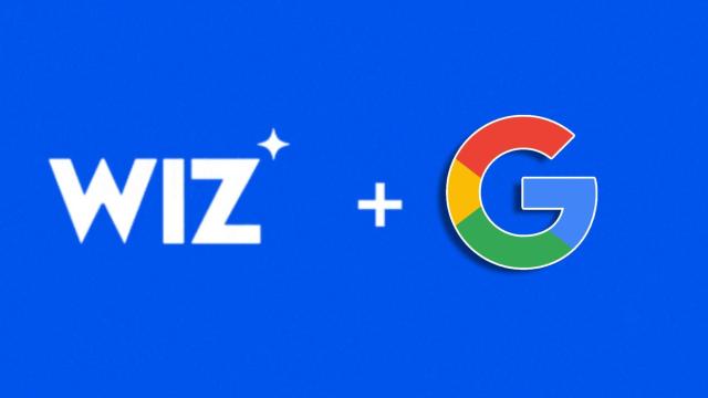 Fotomontaje del logo de Wiz y el de Google.