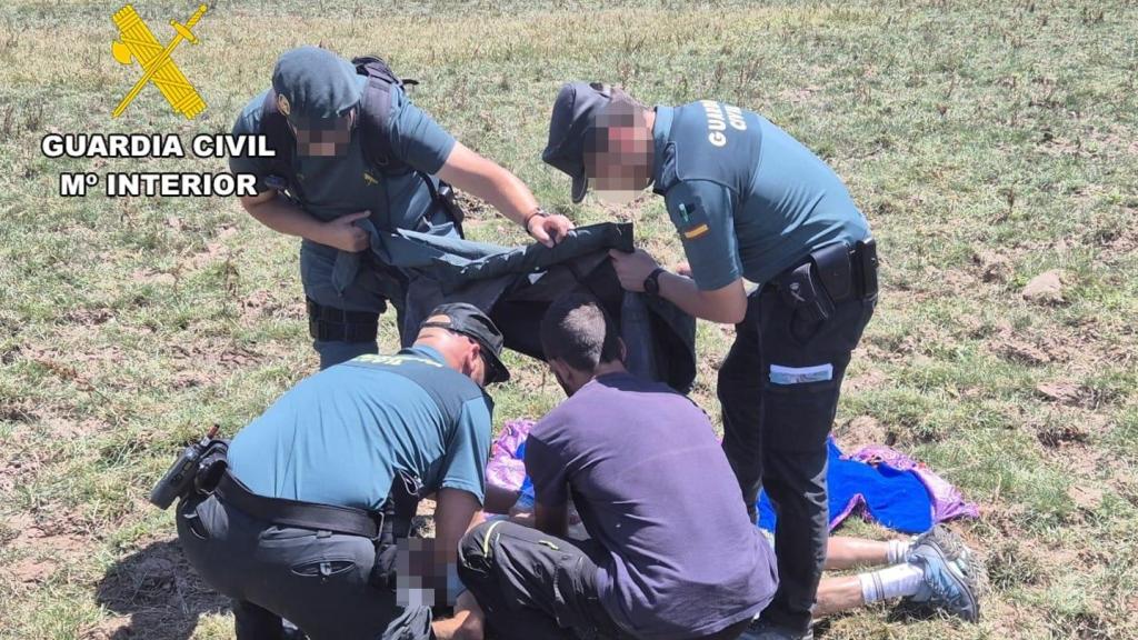 Imagen del rescate del anciano en la provincia de Burgos