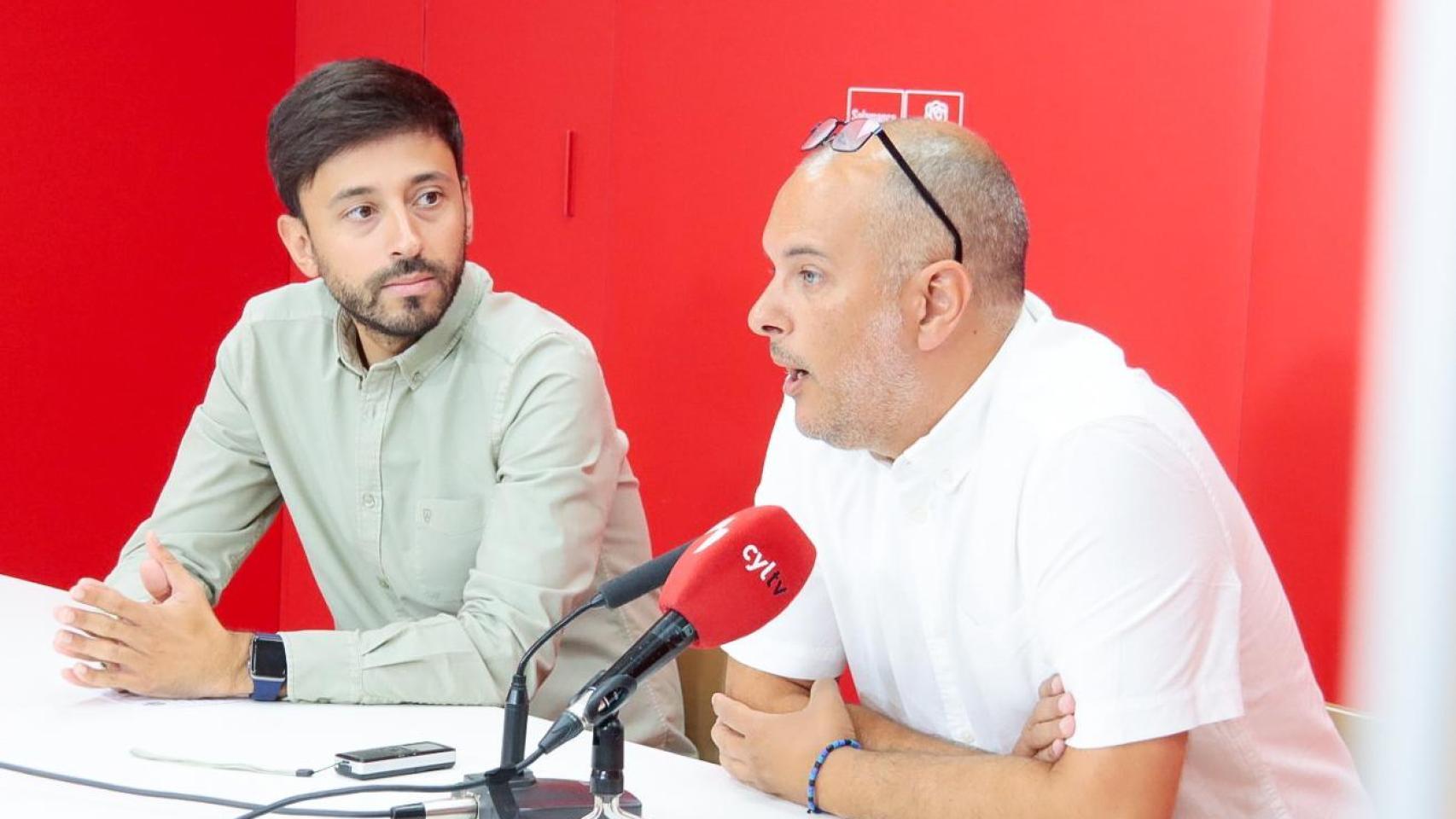 El senadro Fran Díaz y David Matute, alcalde de Monterrubio de Armuña